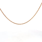 14k Rose Gold 2mm Solid Rope Chain 6.6 gram 18"inch